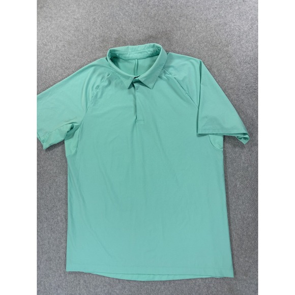 Lululemon Performance Short Sleeve TECH Polo Shirt (Men's XL) Aqua - Picture 1 of 10